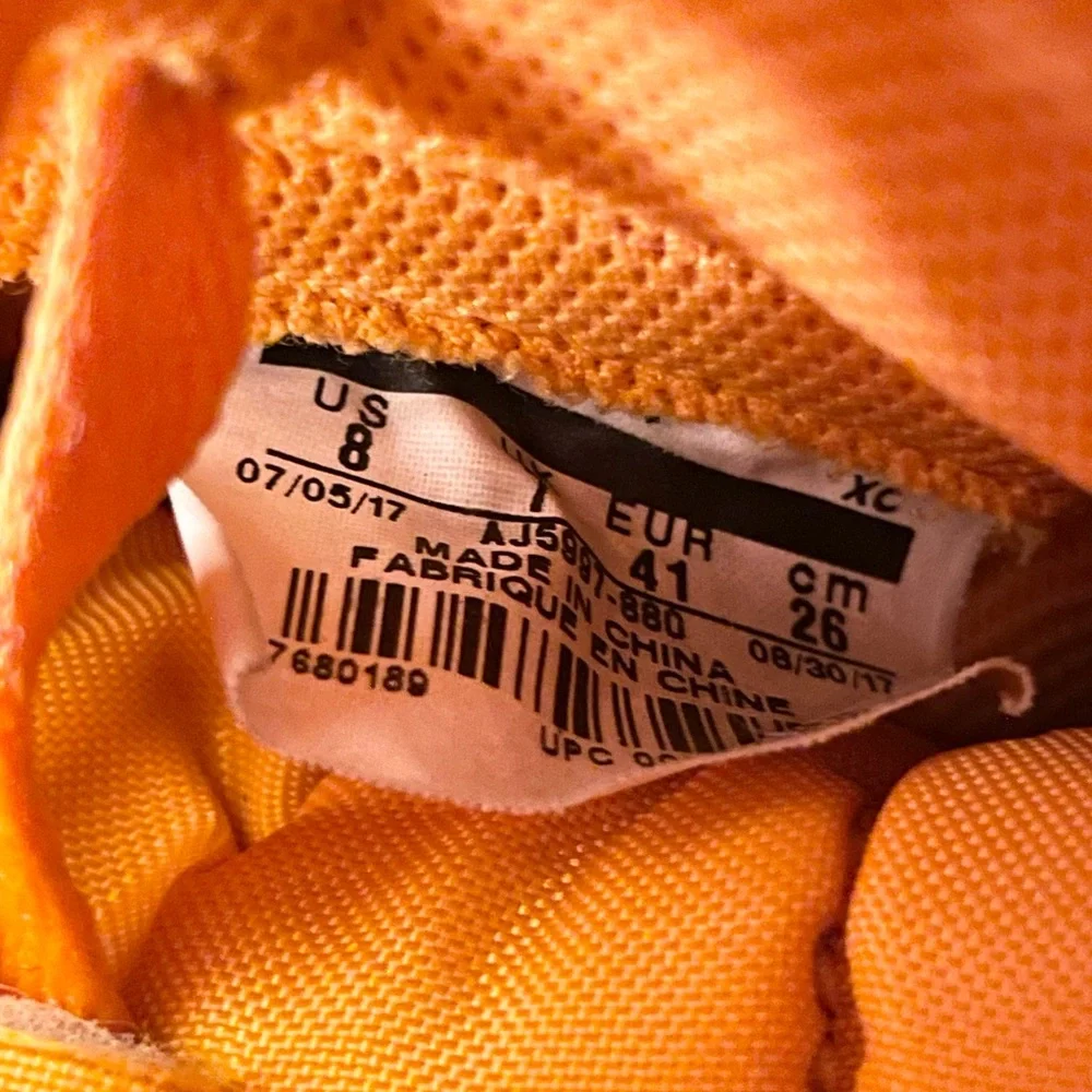 AUTHENTIC Jordan 1 Retro High Gatorade Orange Peel size 8 AJ5997-880 2017 USED